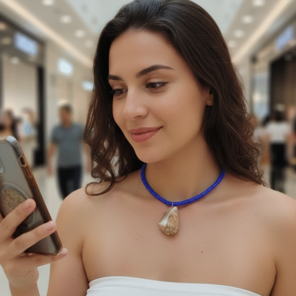 Choker Talismã Azul