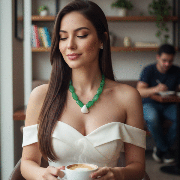 Colar Esmeralda de Cristal