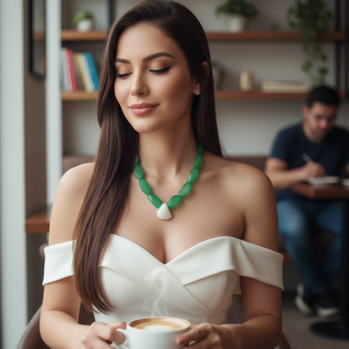 Colar Esmeralda de Cristal - Imagem 2
