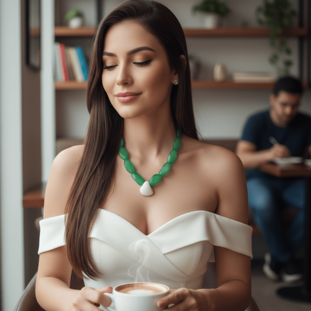 Colar Esmeralda de Cristal - Imagem 2